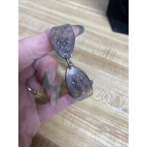 Vintage Handmade Silver Plate Spoon Bracelet Worrell Stamped
